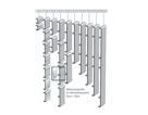 Alusign Indoor lamelni profil, 1 utor - dymo
